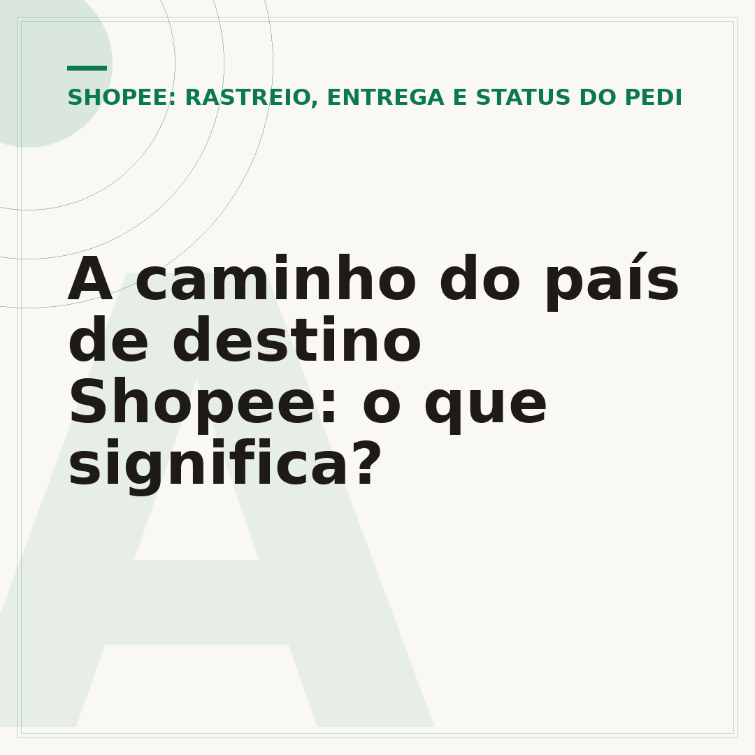 A caminho do país de destino Shopee: o que significa?