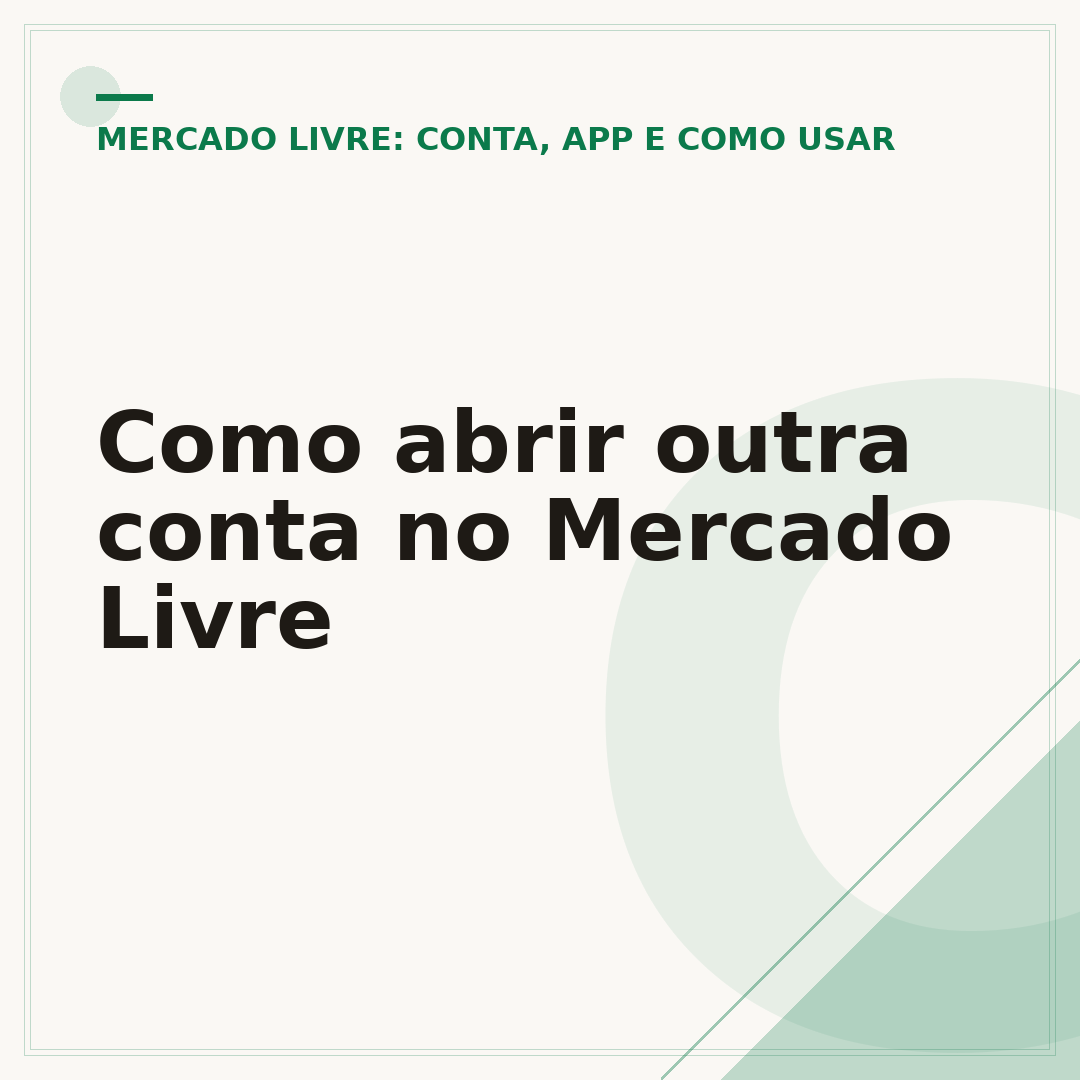 Como abrir outra conta no Mercado Livre