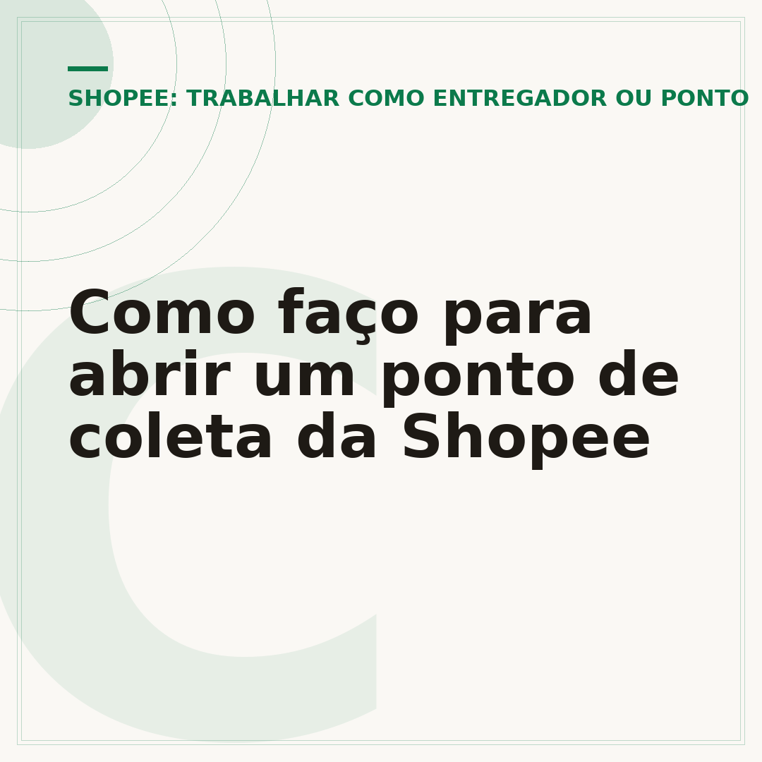 Como faço para abrir um ponto de coleta da Shopee