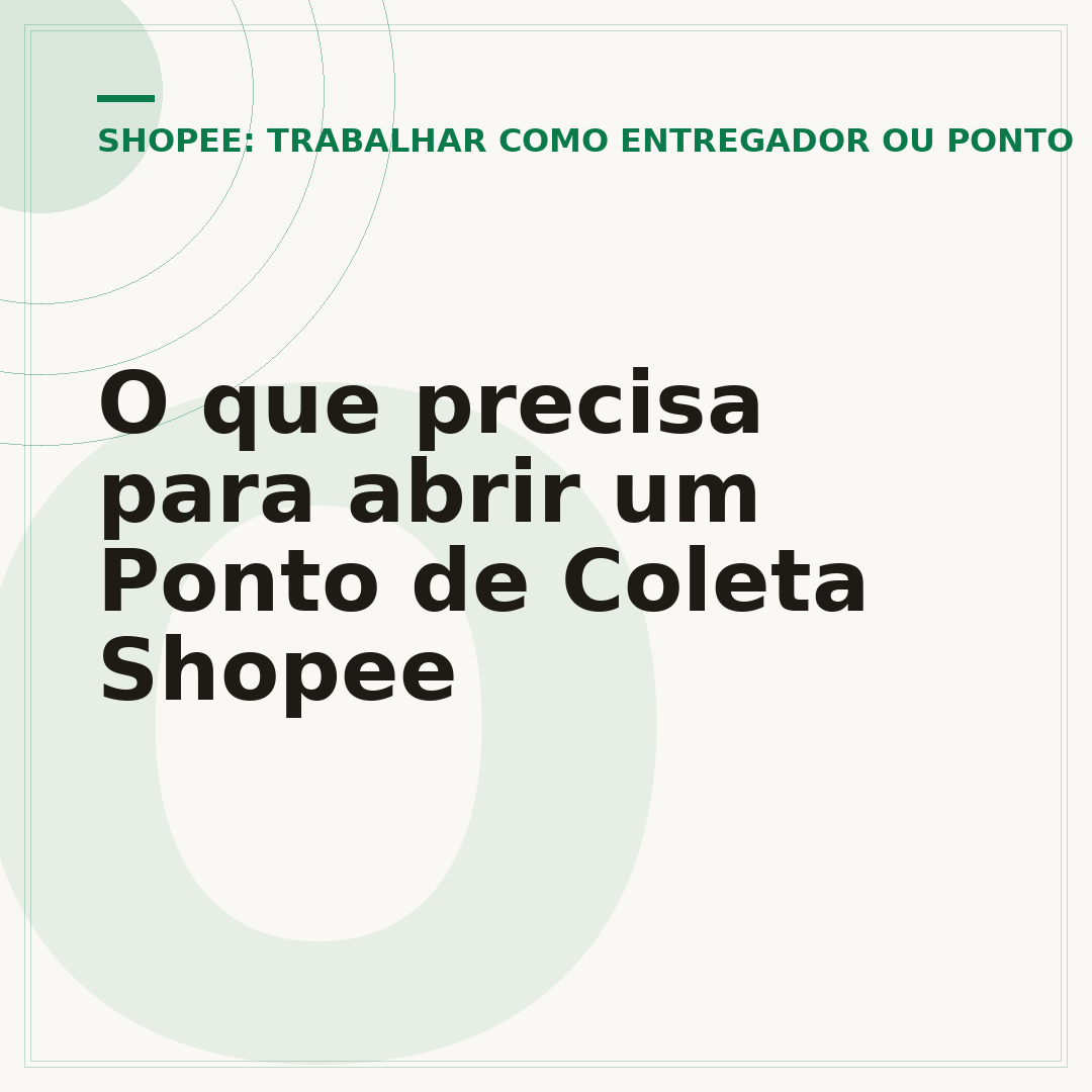 O que precisa para abrir um Ponto de Coleta Shopee