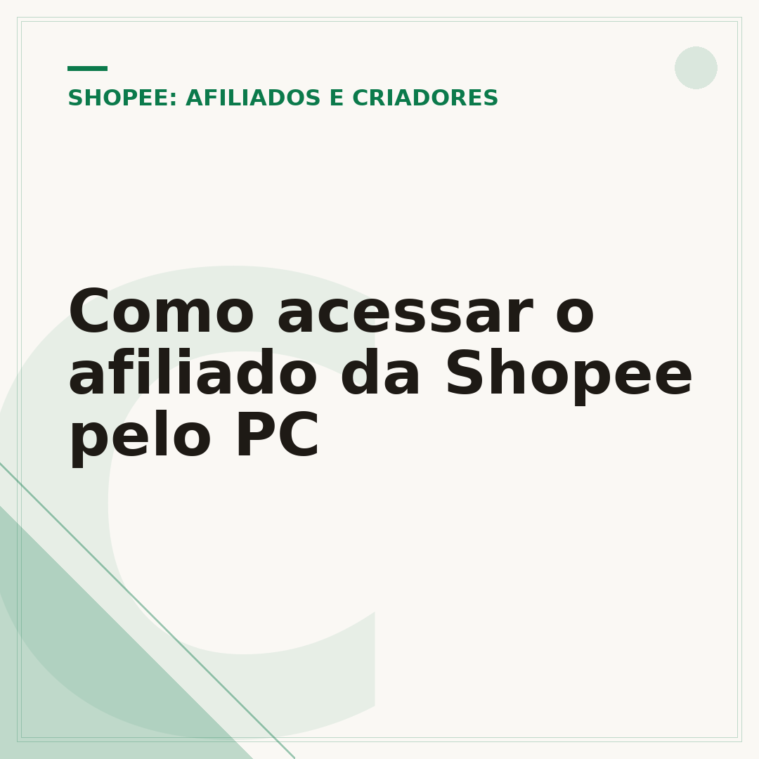 Como acessar o afiliado da Shopee pelo PC