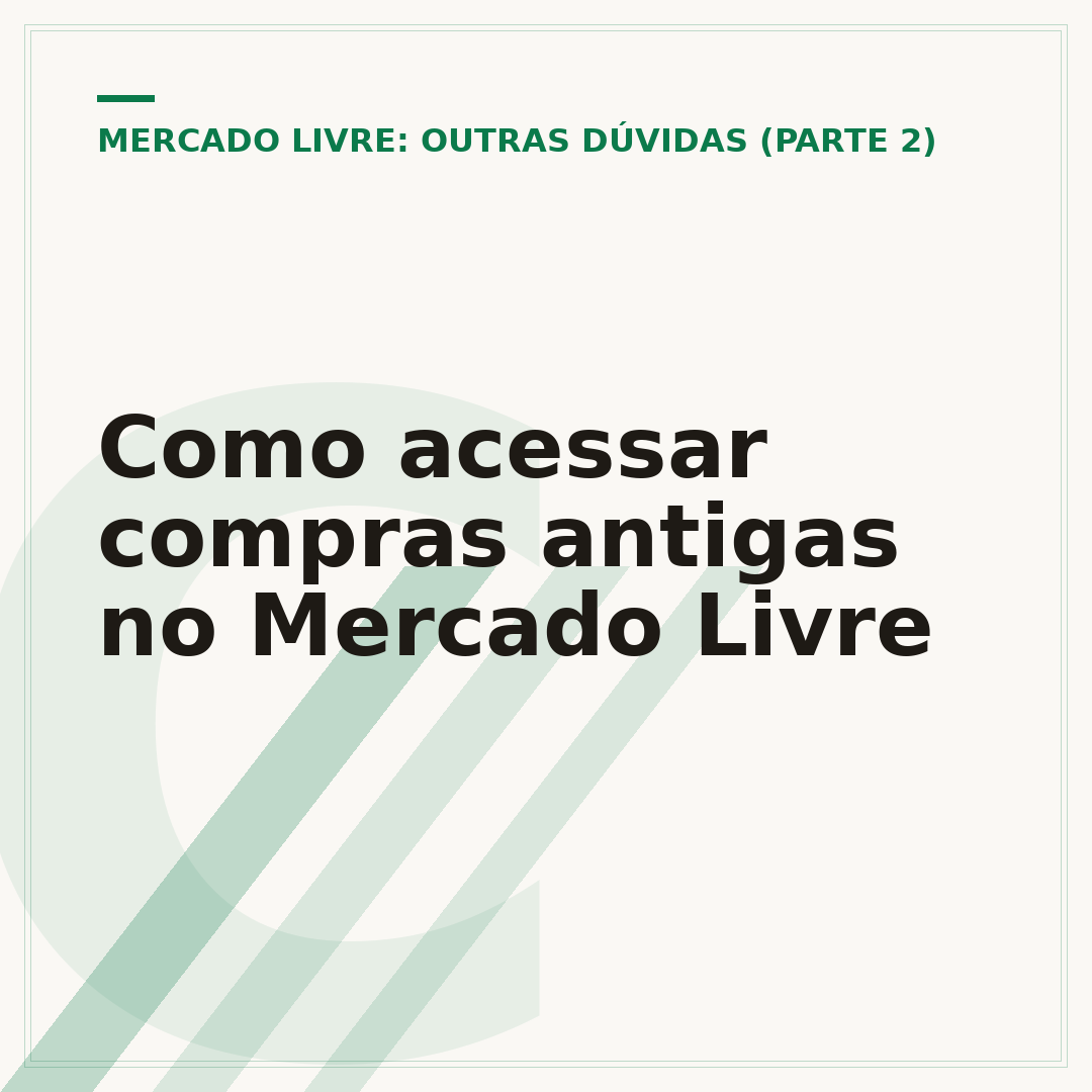 Como acessar compras antigas no Mercado Livre