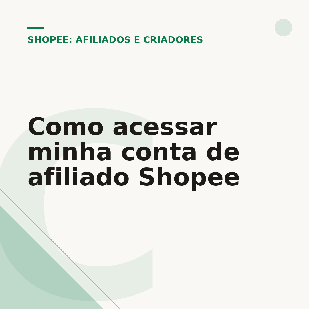 Como acessar minha conta de afiliado Shopee