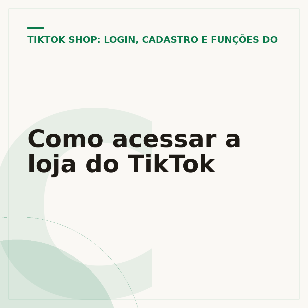 Como acessar a loja do TikTok