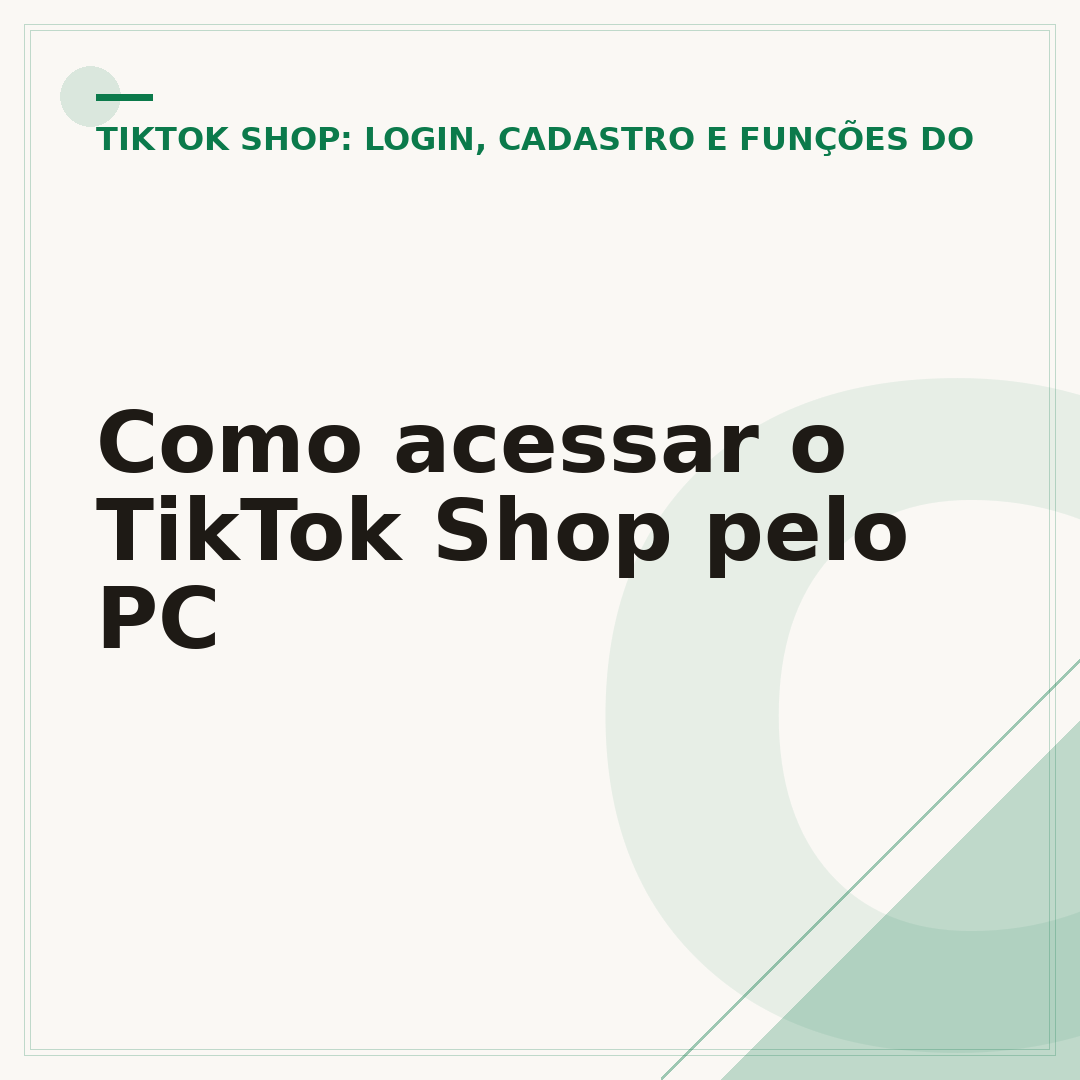 Como acessar o TikTok Shop pelo PC