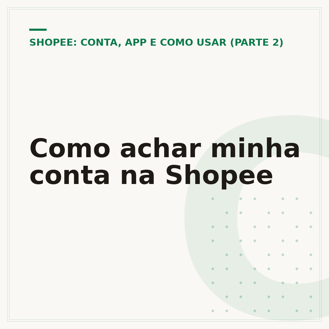Como achar minha conta na Shopee