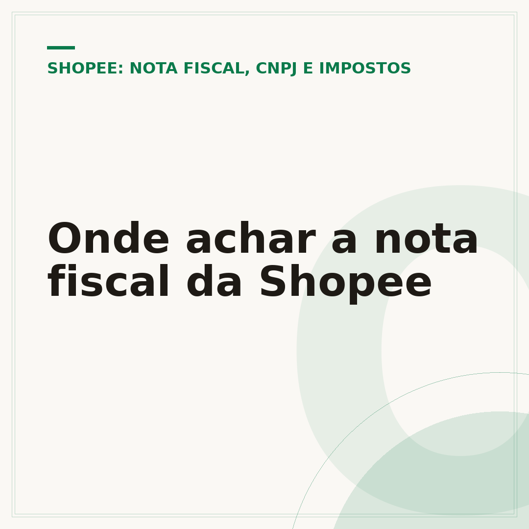 Onde achar a nota fiscal da Shopee