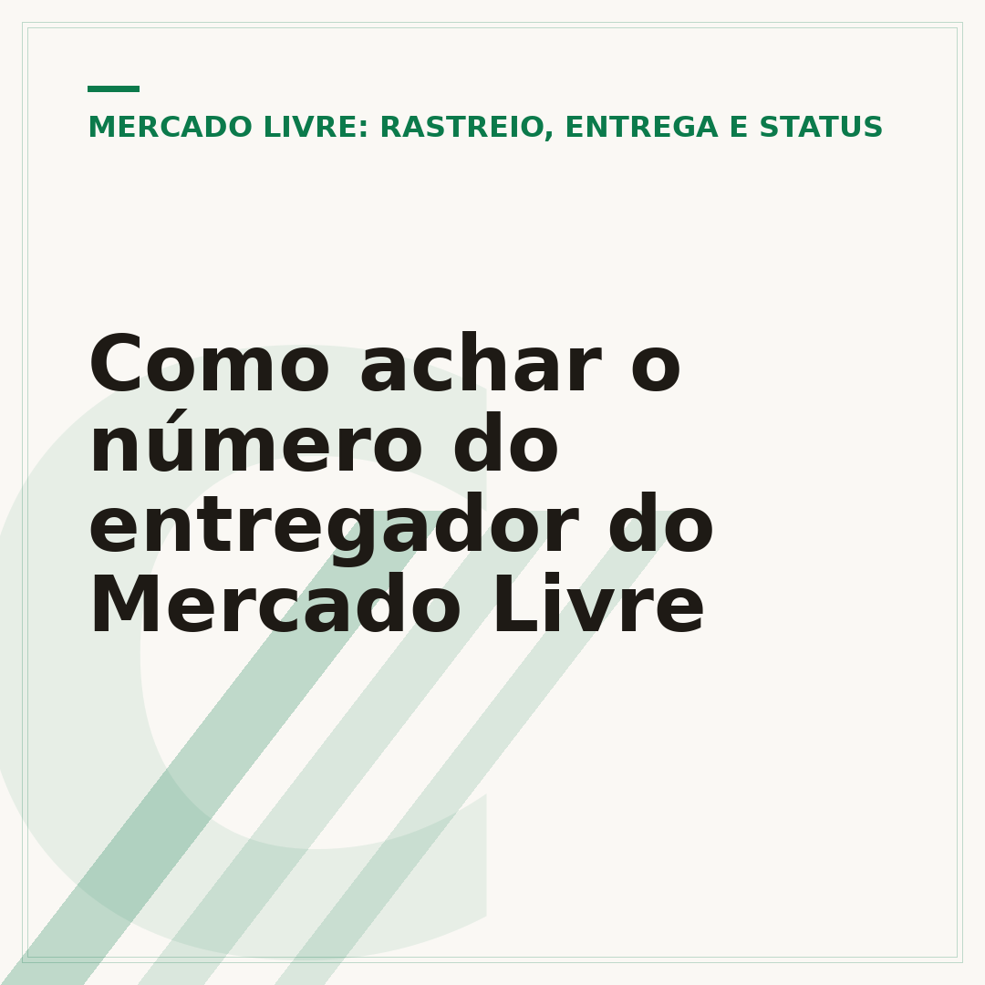 Como achar o número do entregador do Mercado Livre