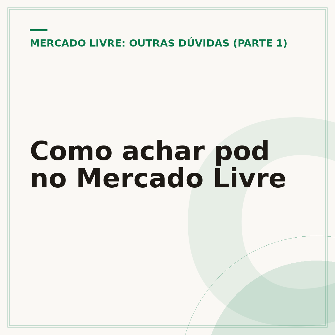 Como achar pod no Mercado Livre