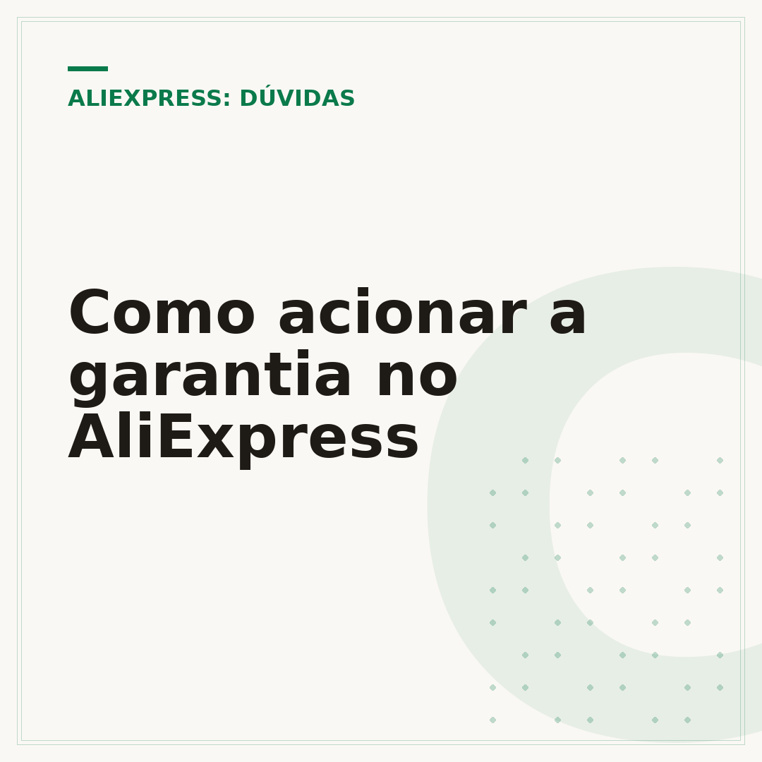 Como acionar a garantia no AliExpress