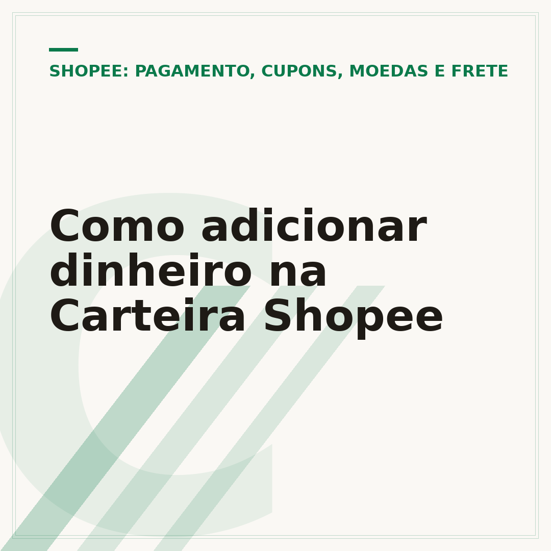 Como adicionar dinheiro na Carteira Shopee