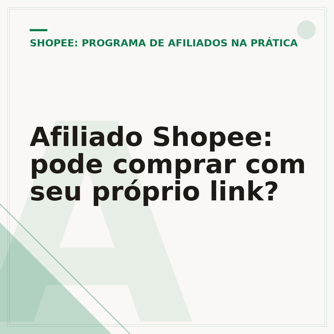Afiliado Shopee: pode comprar com seu próprio link?