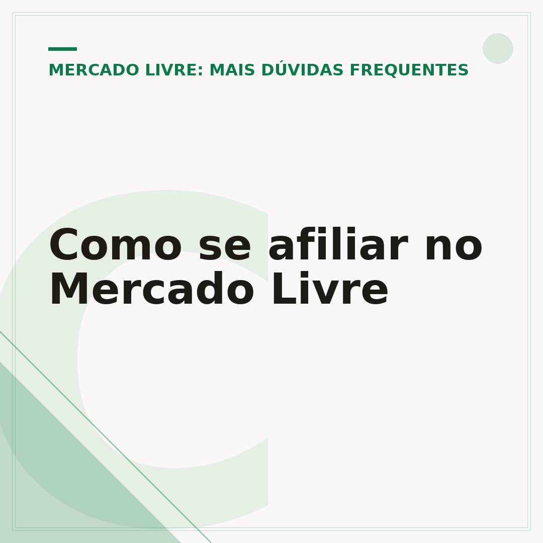 Como se afiliar no Mercado Livre