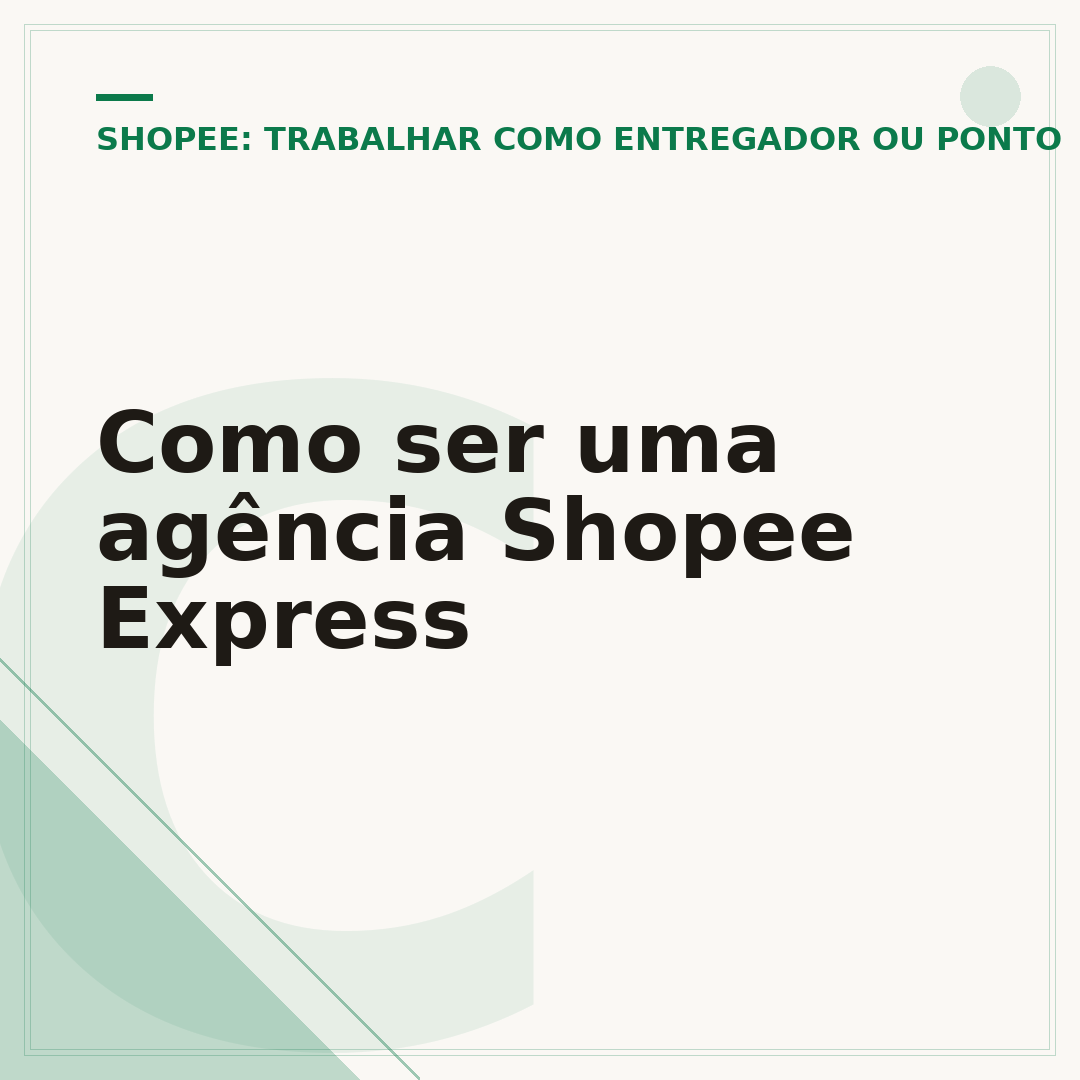Como ser uma agência Shopee Express