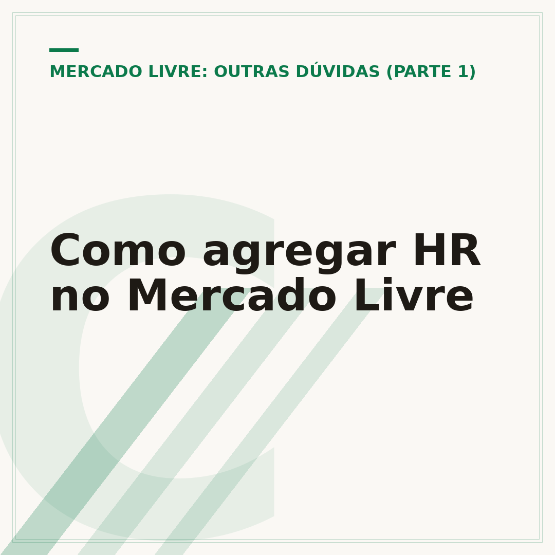 Como agregar HR no Mercado Livre