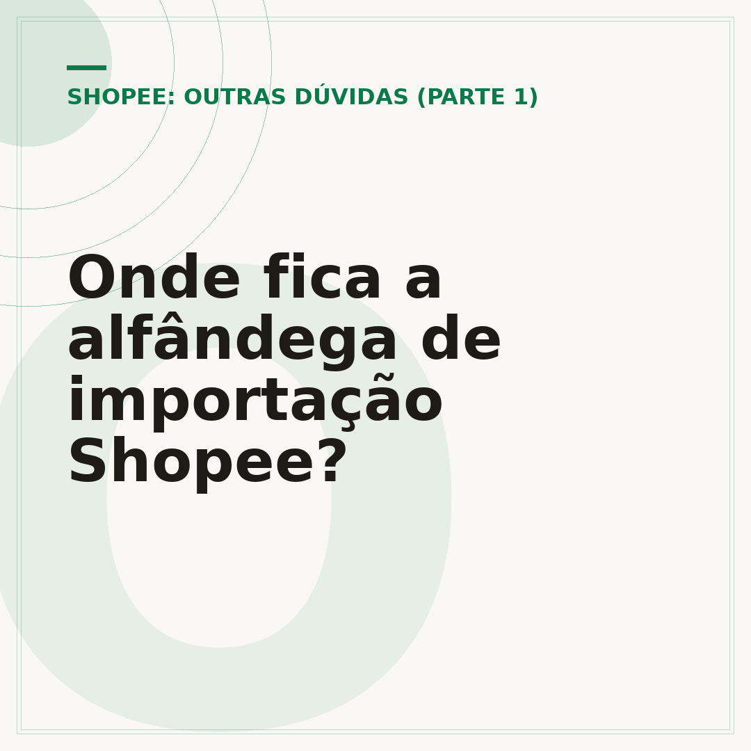 Onde fica a alfândega de importação Shopee?