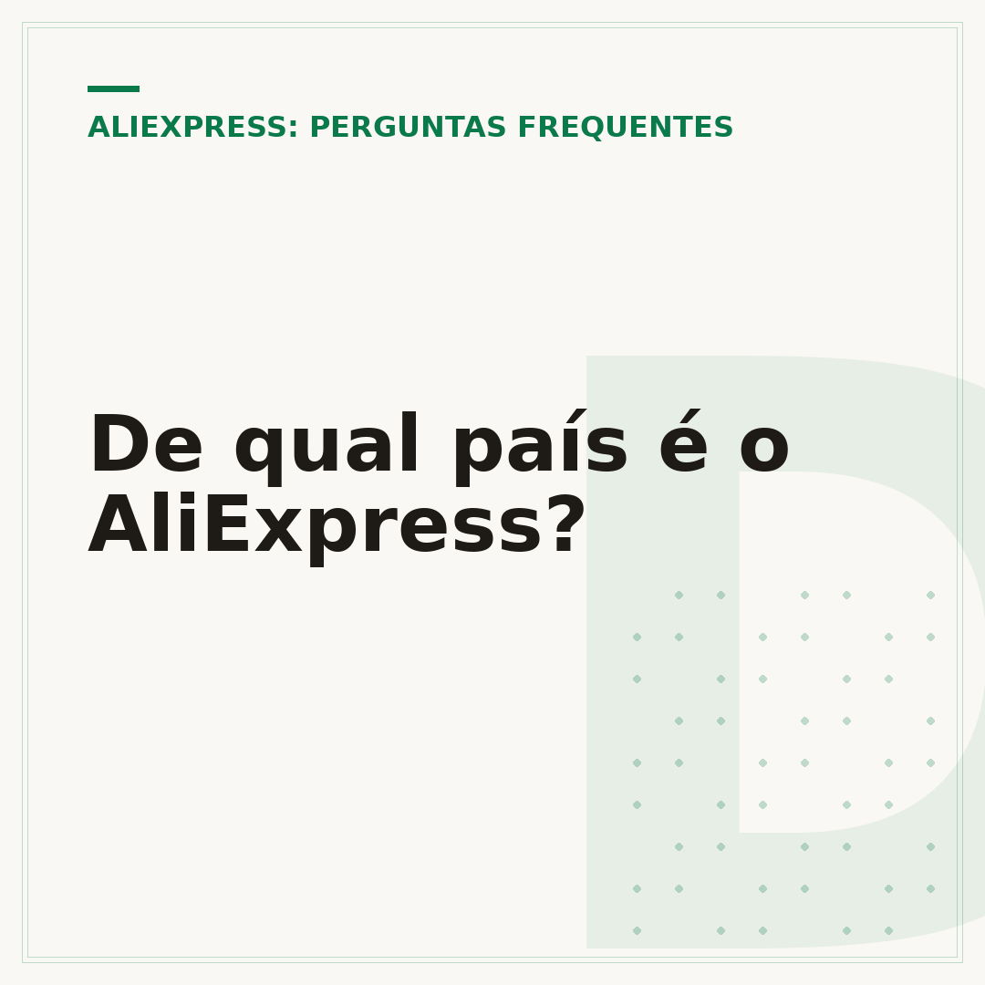 De qual país é o AliExpress?