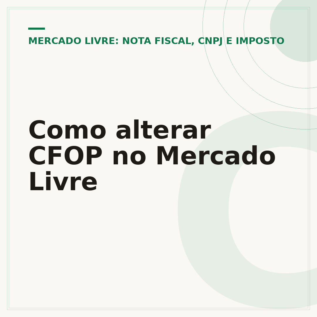 Como alterar CFOP no Mercado Livre