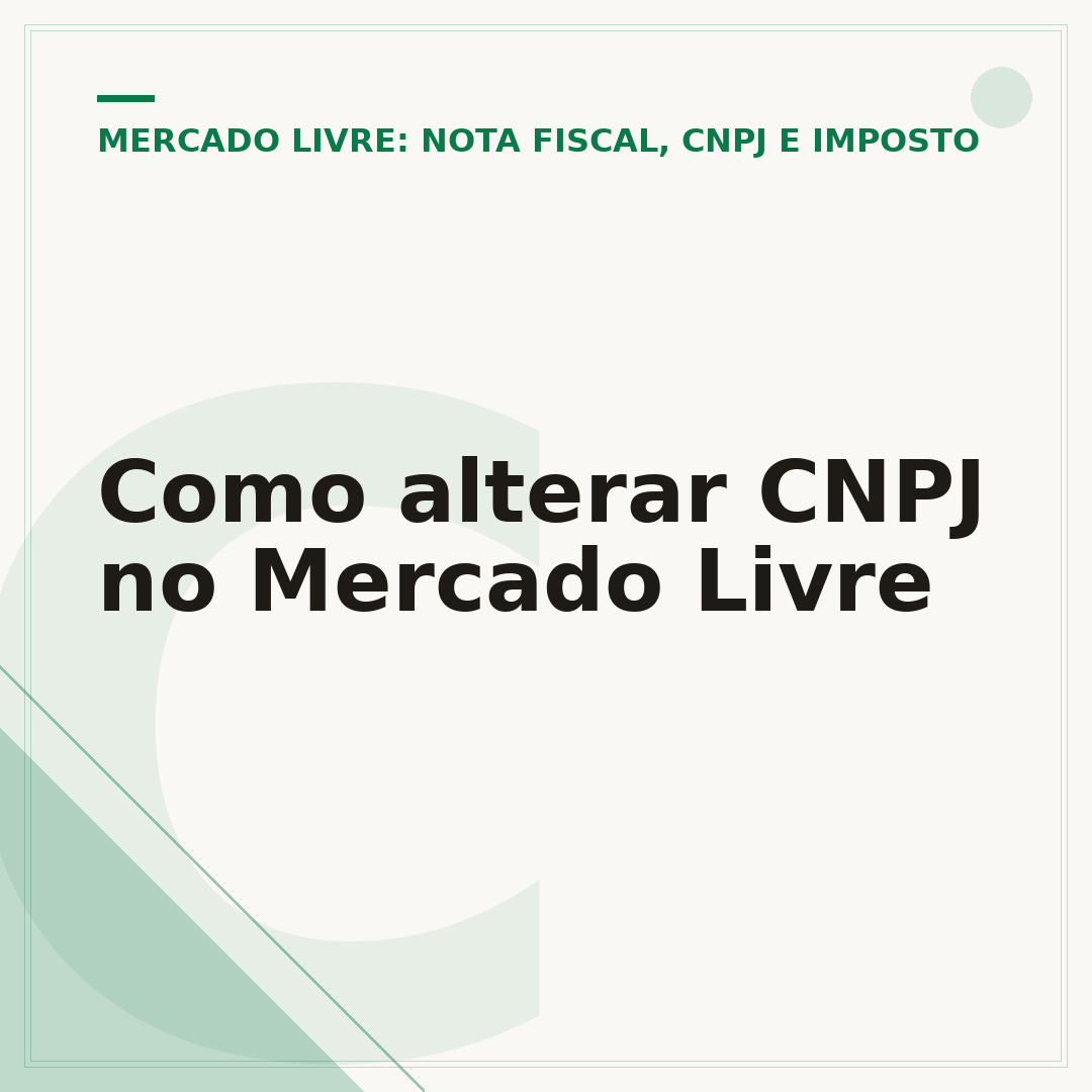 Como alterar CNPJ no Mercado Livre