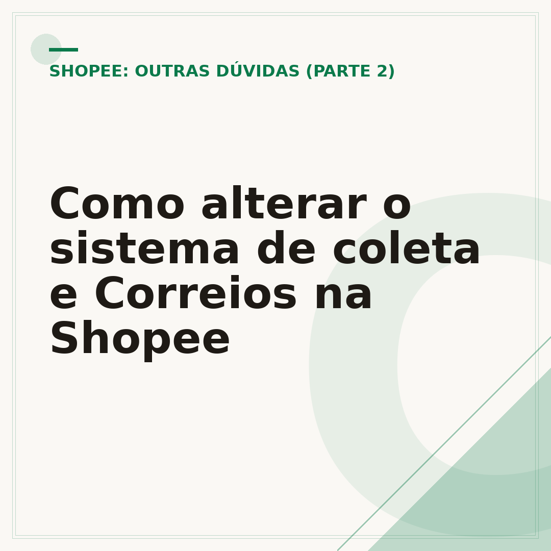 Como alterar o sistema de coleta e Correios na Shopee