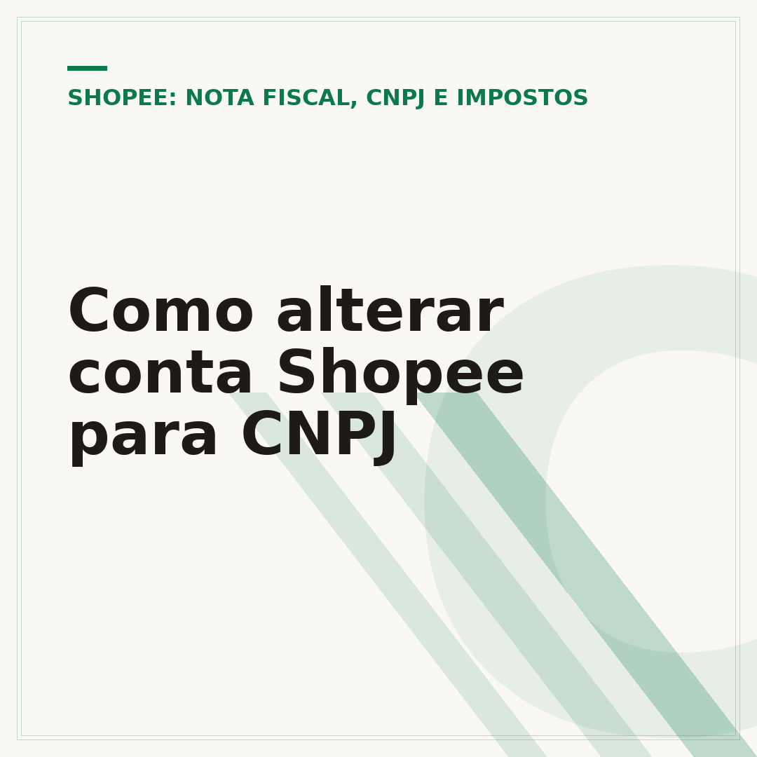 Como alterar conta Shopee para CNPJ