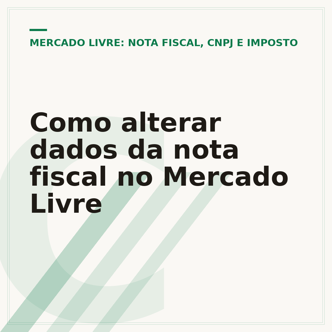 Como alterar dados da nota fiscal no Mercado Livre