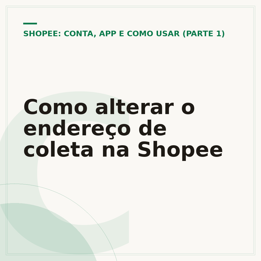 Como alterar o endereço de coleta na Shopee