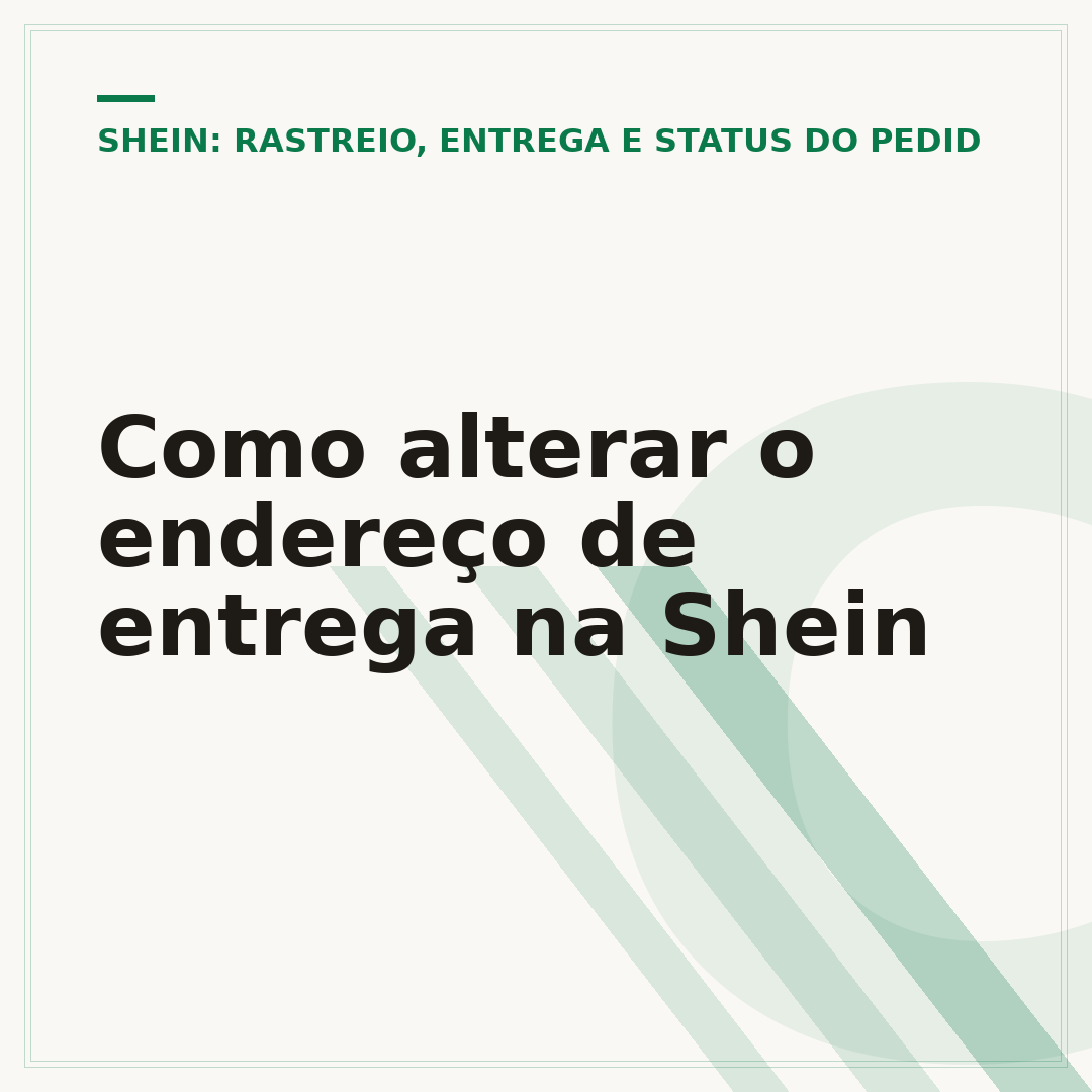 Como alterar o endereço de entrega na Shein