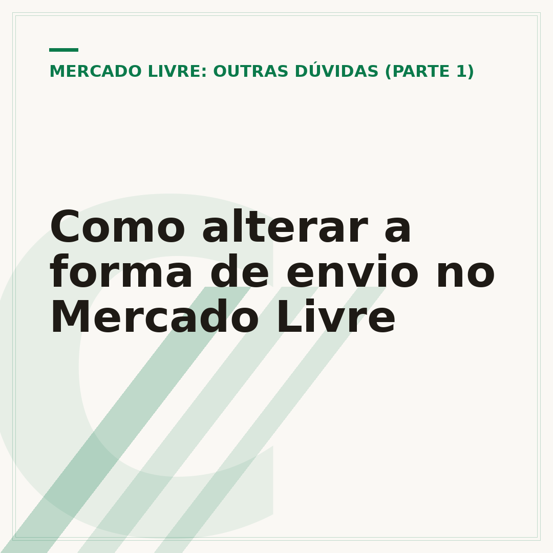Como alterar a forma de envio no Mercado Livre