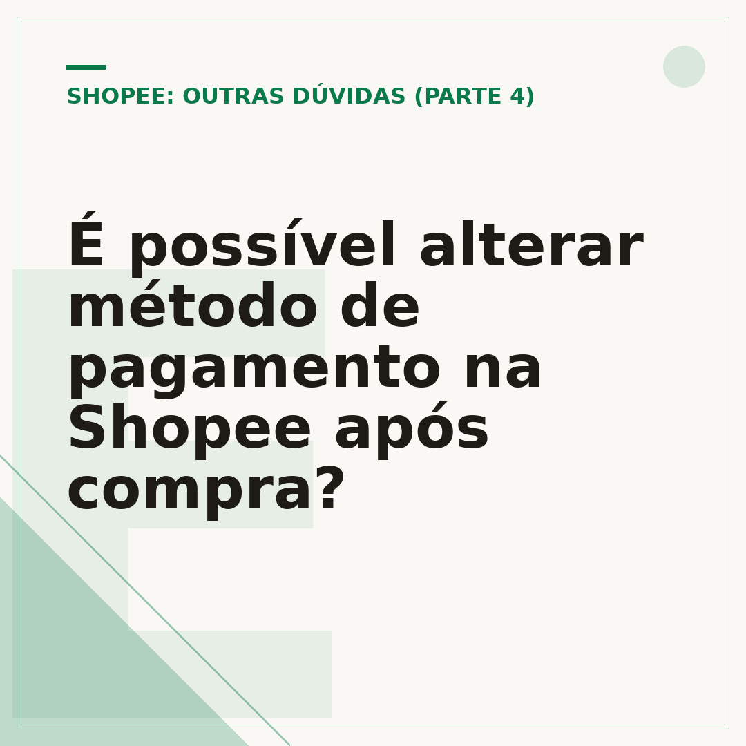 É possível alterar método de pagamento na Shopee após compra?