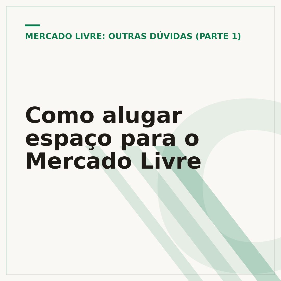 Como alugar espaço para o Mercado Livre