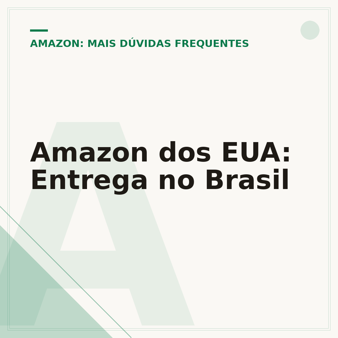 Amazon dos EUA: Entrega no Brasil