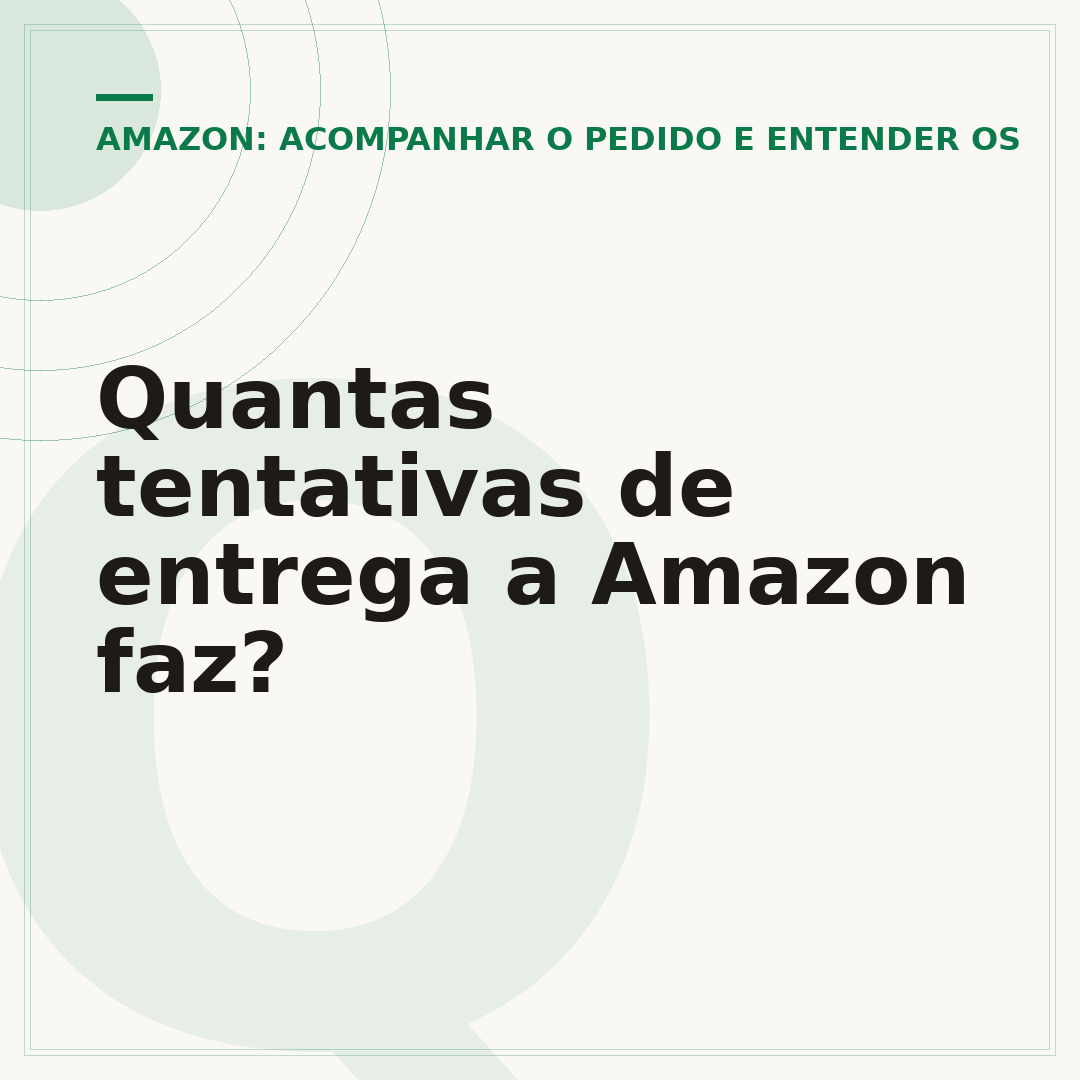 Quantas tentativas de entrega a Amazon faz?