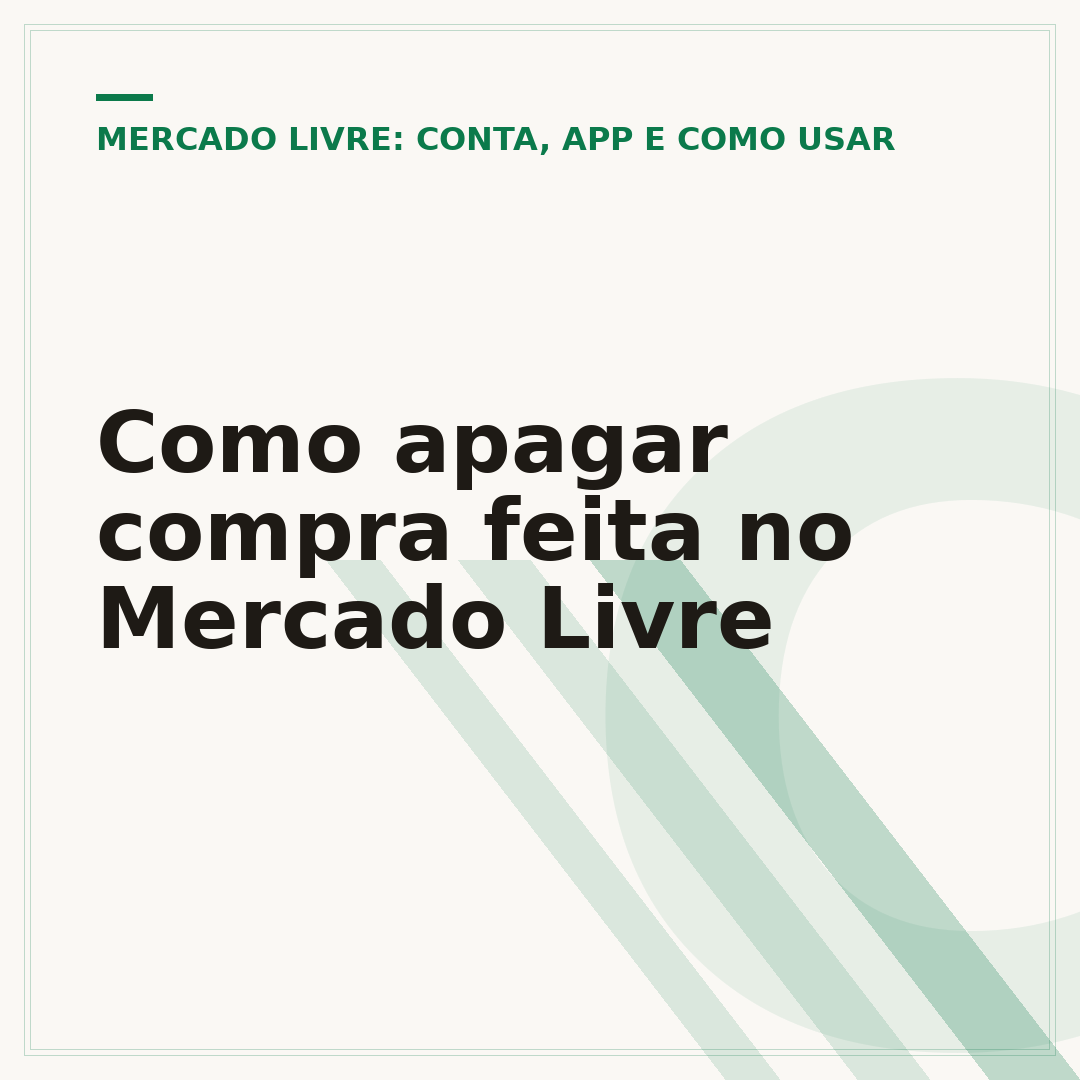 Como apagar compra feita no Mercado Livre