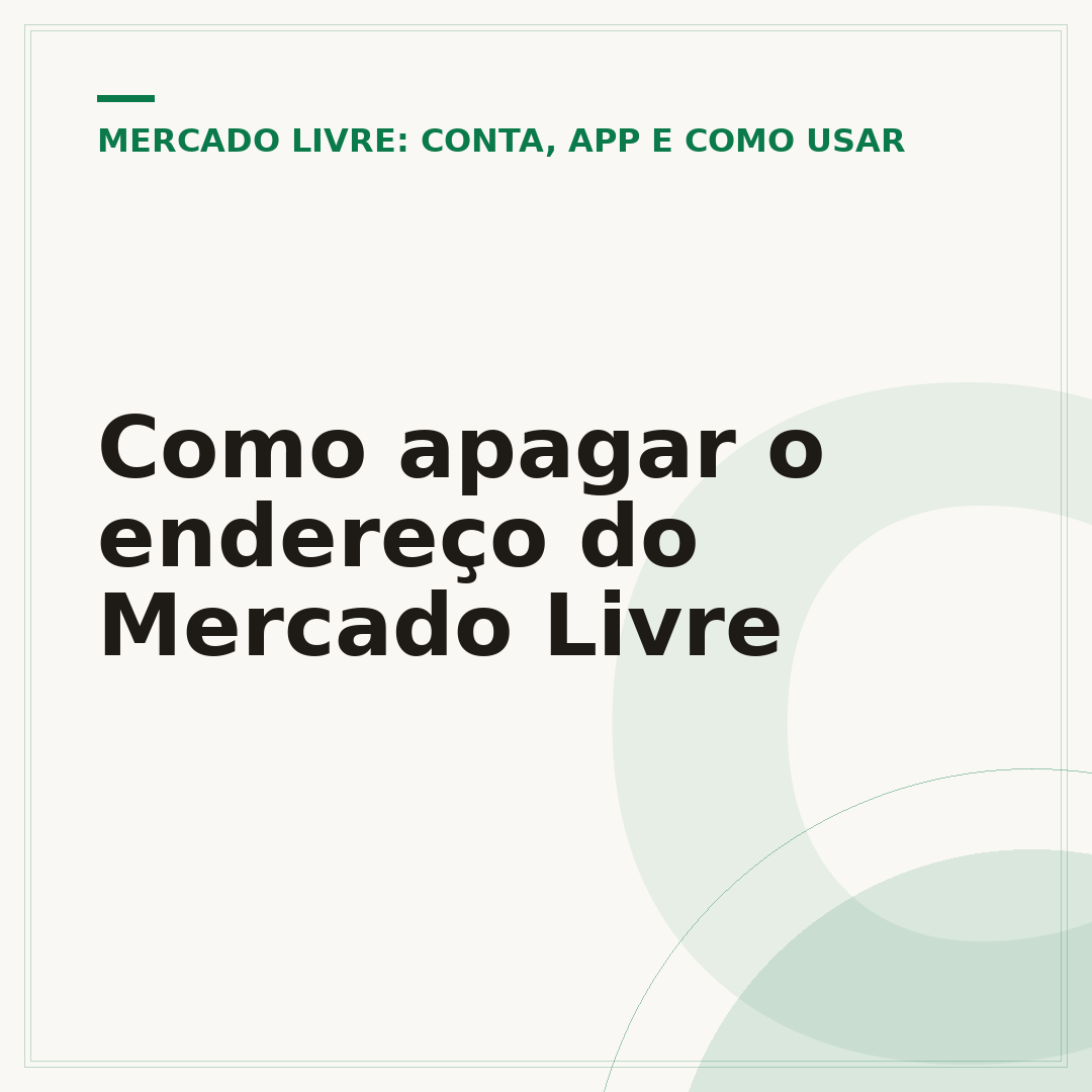 Como apagar o endereço do Mercado Livre
