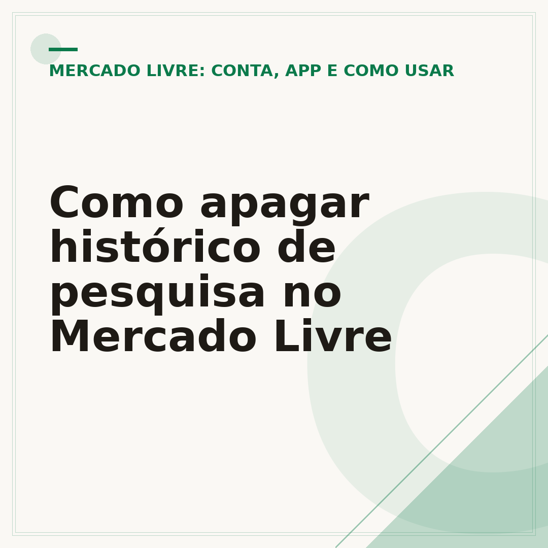 Como apagar histórico de pesquisa no Mercado Livre