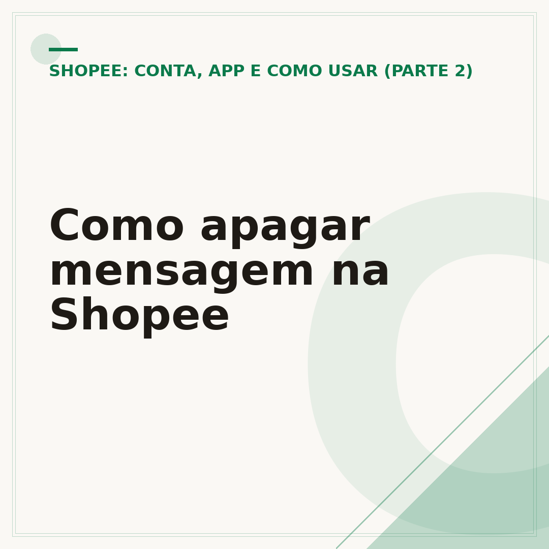 Como apagar mensagem na Shopee