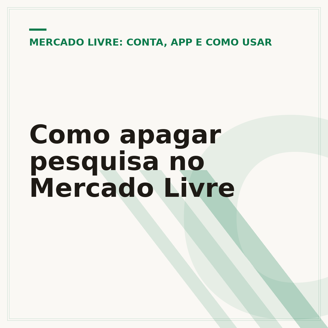 Como apagar pesquisa no Mercado Livre