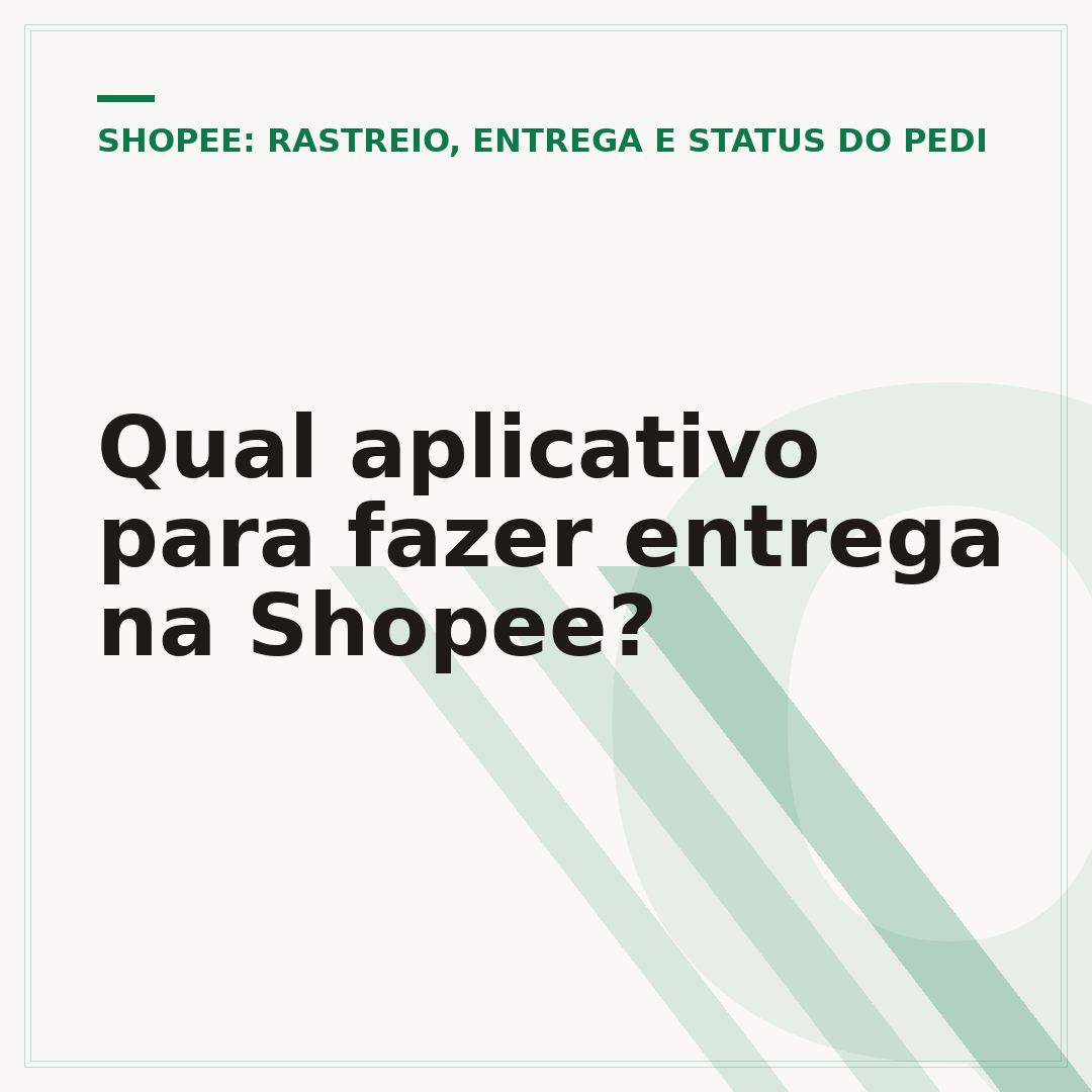 Qual aplicativo para fazer entrega na Shopee?