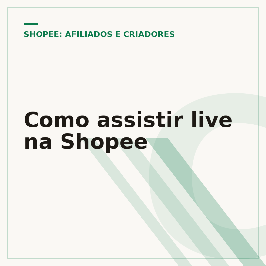 Como assistir live na Shopee
