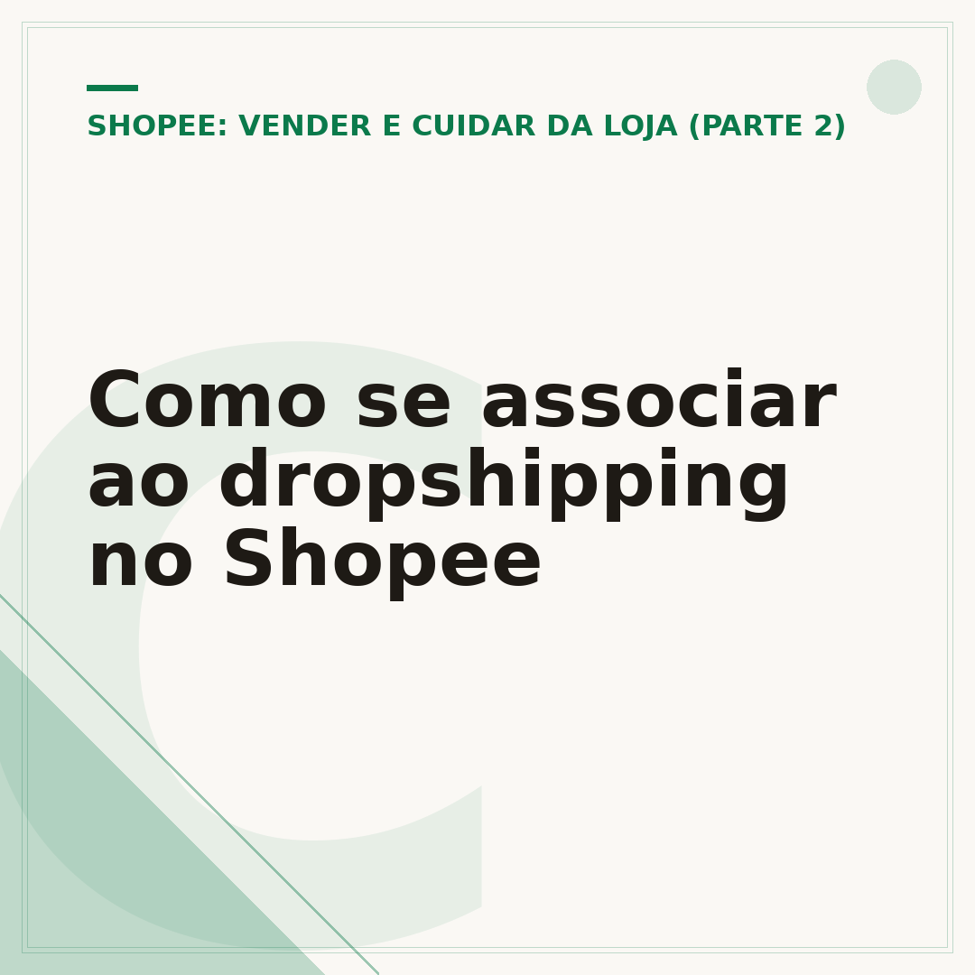 Como se associar ao dropshipping no Shopee