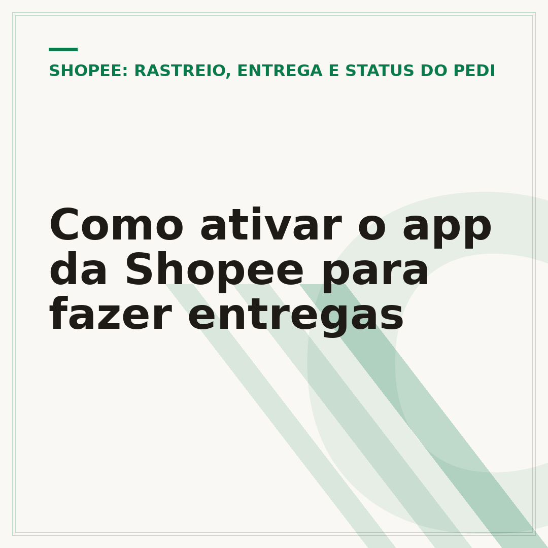 Como ativar o app da Shopee para fazer entregas
