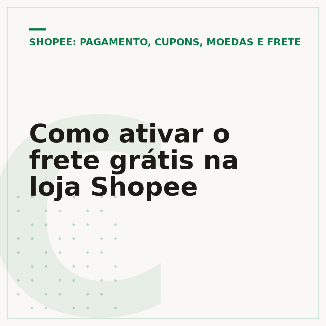 Como ativar o frete grátis na loja Shopee