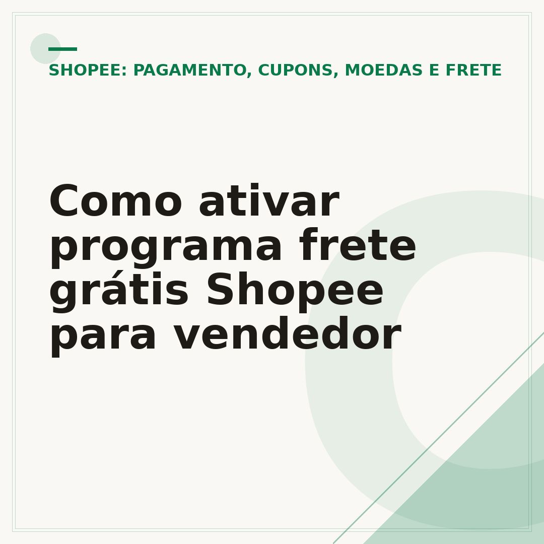 Como ativar programa frete grátis Shopee para vendedor