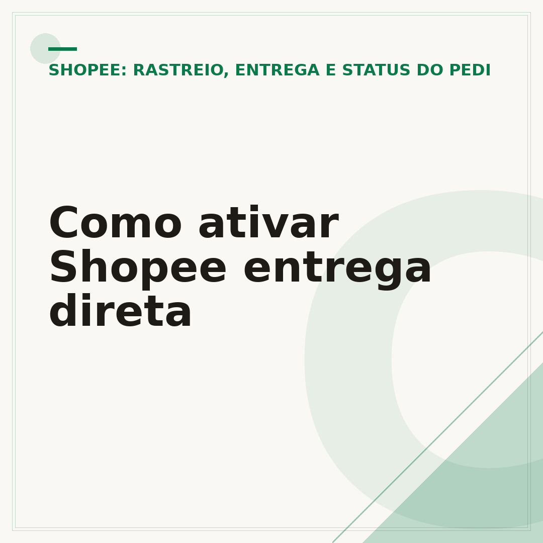 Como ativar Shopee entrega direta