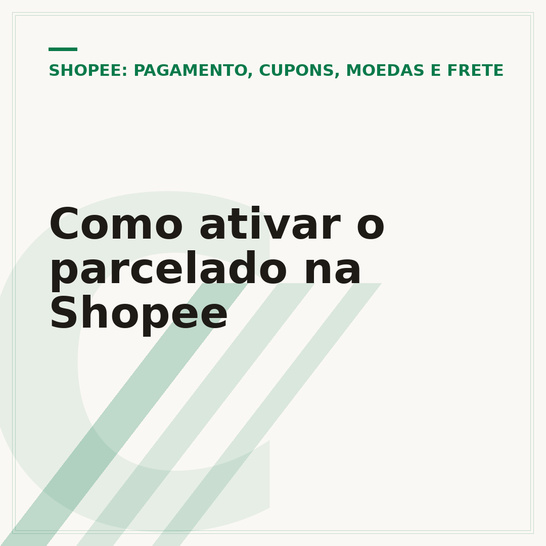 Como ativar o parcelado na Shopee