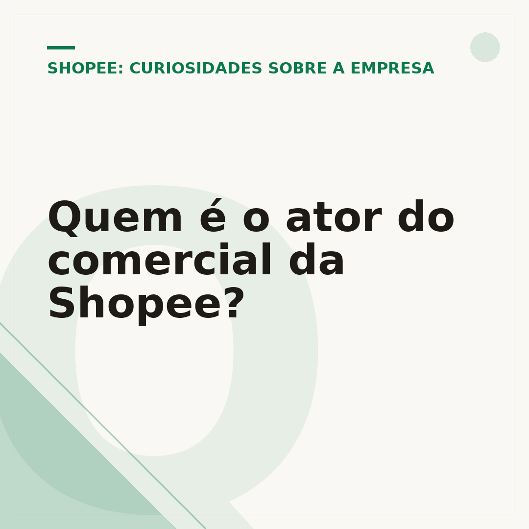 Quem é o ator do comercial da Shopee?
