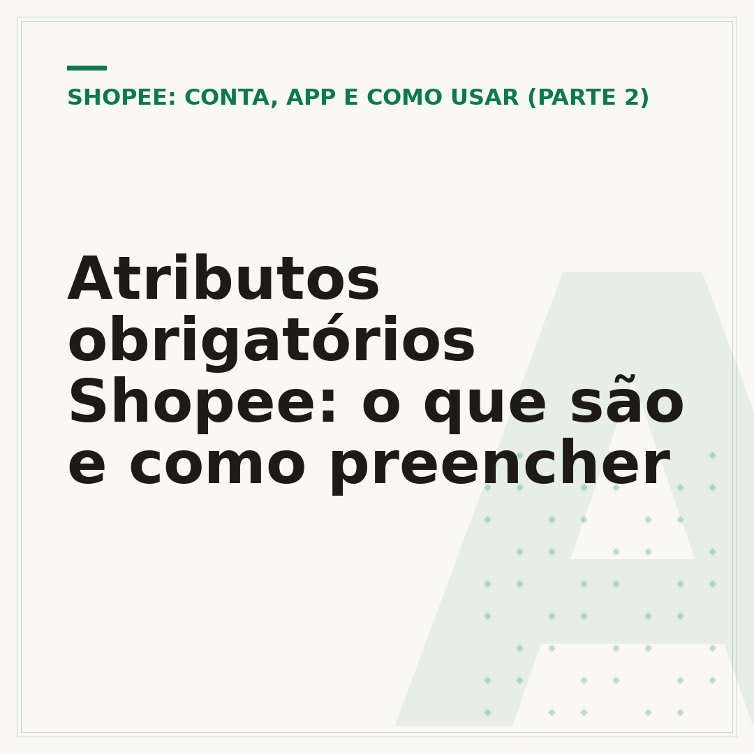 Atributos obrigatórios Shopee: o que são e como preencher