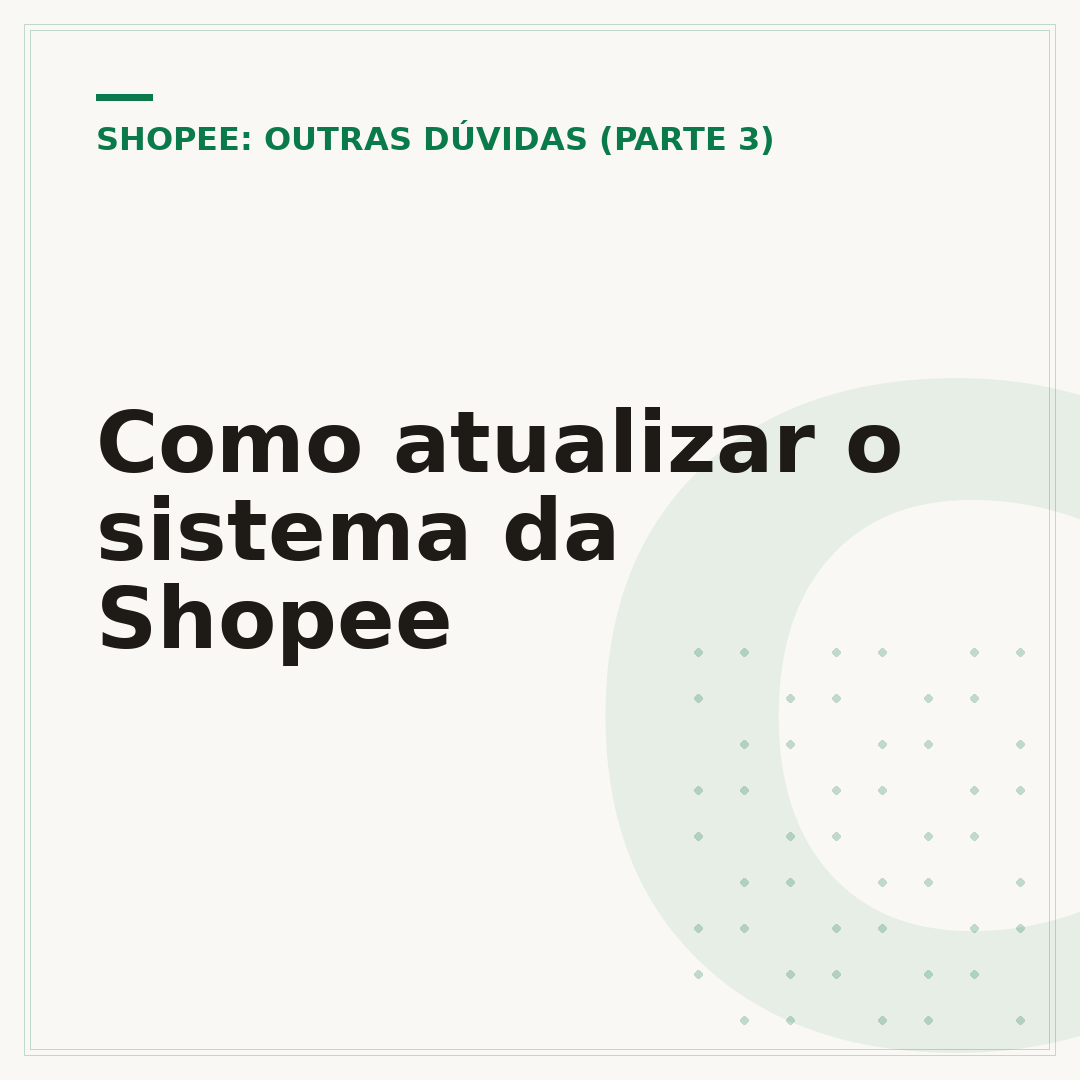 Como atualizar o sistema da Shopee