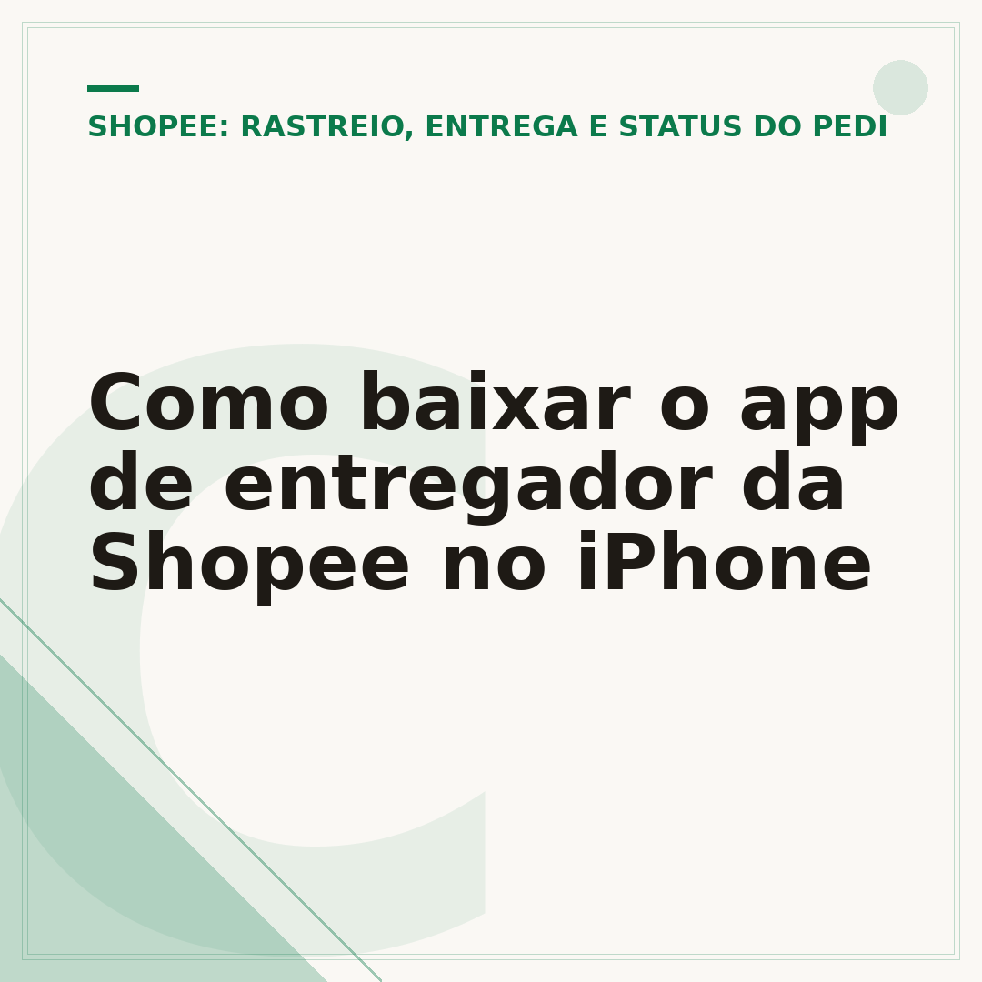 Como baixar o app de entregador da Shopee no iPhone